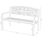 Gardenised Steel Outdoor Patio Garden Park Seating Bench with Cast Iron Welcome Backrest, Front Porch Yard Bench Lawn Decor QI003709 - alternate 4